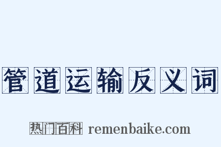 管道运输反义词是什么意思的图片